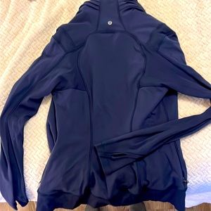 Lululemon Women’s Navy Blue Fleece Side Zip Long Sleeve Active Jacket Size 6